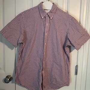 Ralph Lauren Pink, Navy & White Checkered Button Down Shirt. NWOT